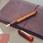 Акриловая креативная перьевая ручка MITU LIY (Live In You), перо Шмидта из коричневой смолы, EFF и конвертер, подарочная ручка с золотой отделкой для письма, набор