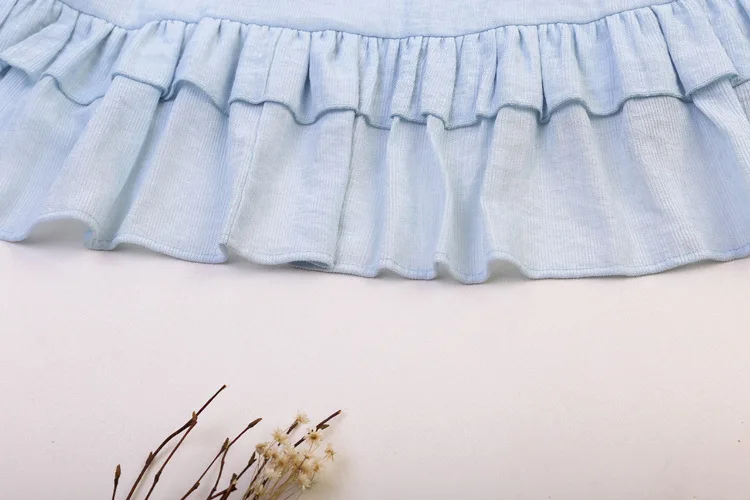 JSK японский стиль Лолита платье с воротничком для куклы Винтаж babydoll платье Бишоп рукав сочное плиссированное платье