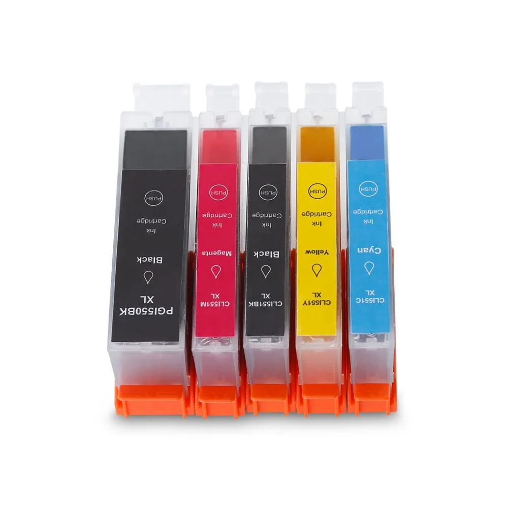 5 шт. картриджи для Canon PIXMA IP7250 IP8750 IX6850 MG5450 MG6350 MG7150 MX725 MX925 с чипом|Чернильные