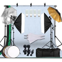 20w 5500k umbrellas softbox continuous lighting kit with backdrop support system for photo studio product shoot photography