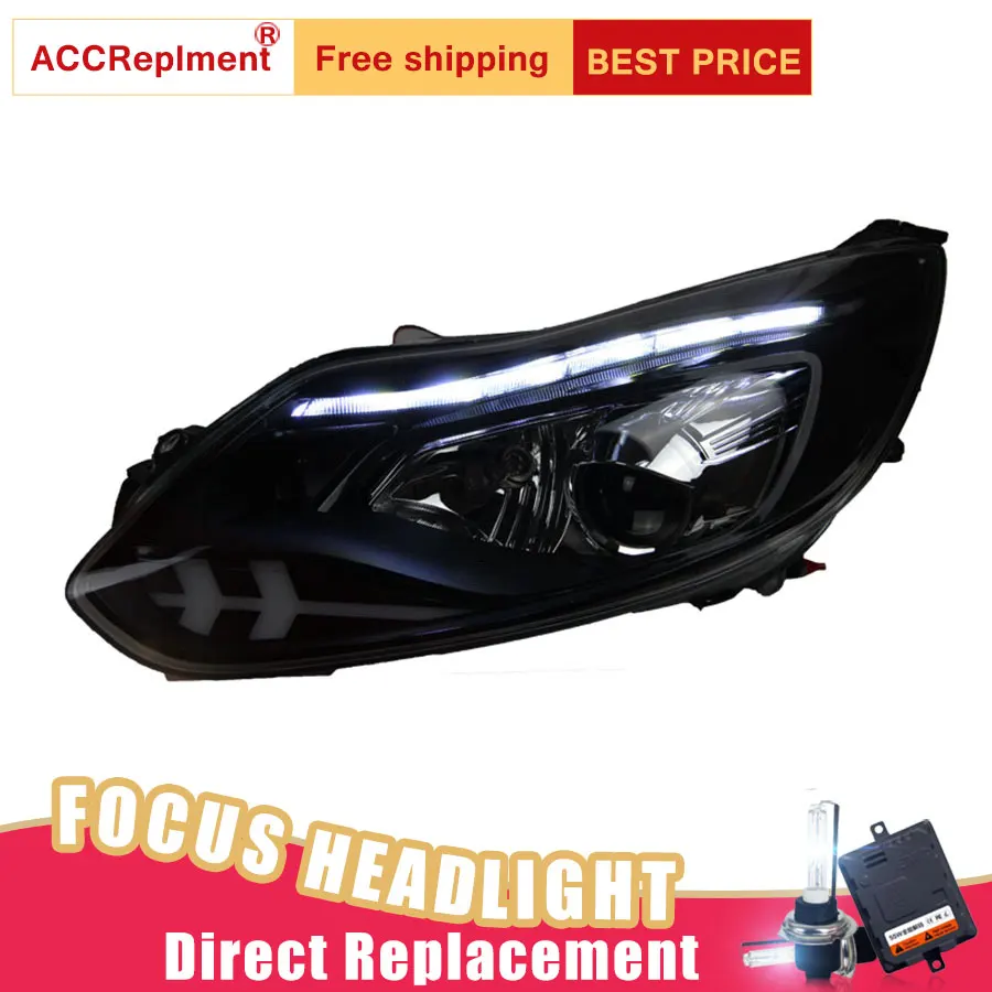 2 шт. светодиодный ные фары для Ford Focus 2012-2014 Автомобильные ангельские глазки