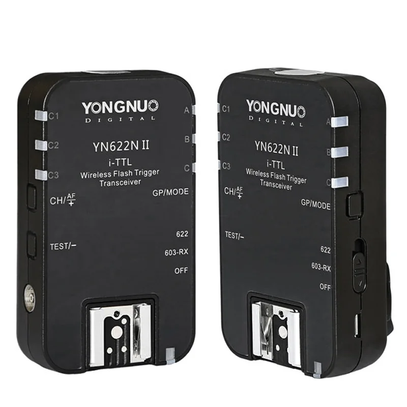 2pcs YONGNUO TTL Transceiver i-TTL 2.4G Wireless Flash Trigger YN622N II HSS 1/8000S For Nikon DSLR Flashlight SB910 SB900 SB800 |