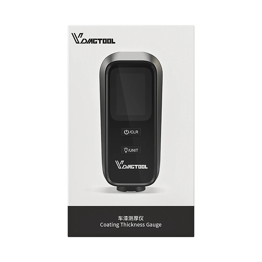 VDIAGTOOL VC100 OBD2 цифровой датчик толщины покрытия 1 микрон/0-1300 тестер автомобильной