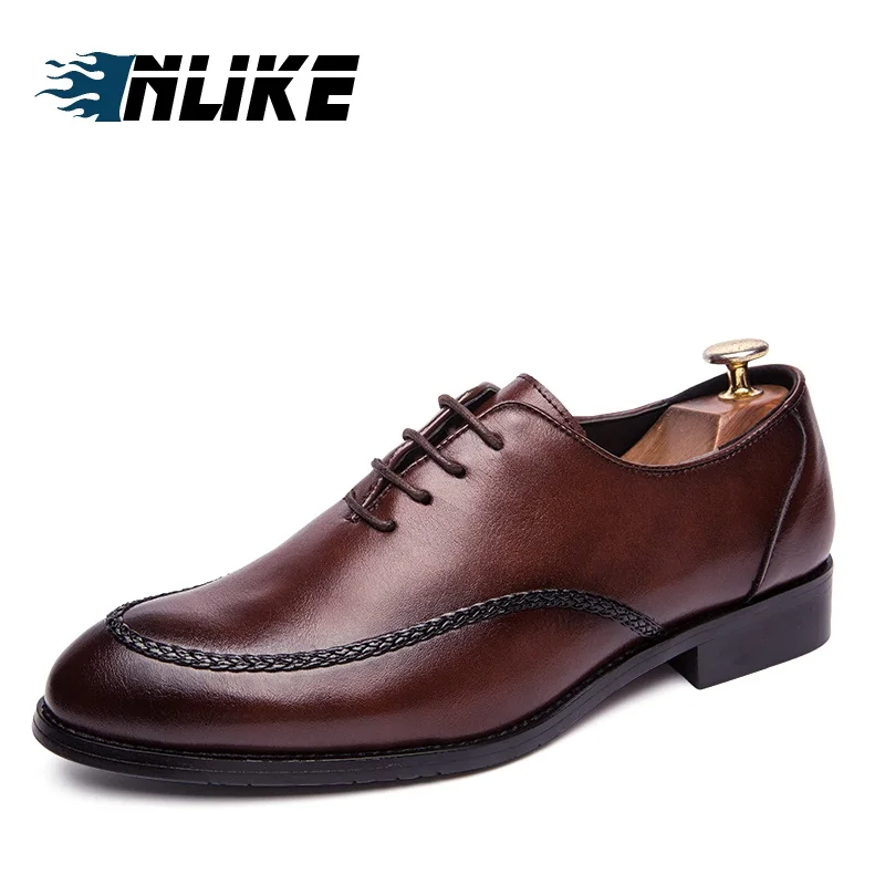 

Men Wedding Shoes Microfiber Leather Formal Business Pointed Toe for Man Dress Shoes