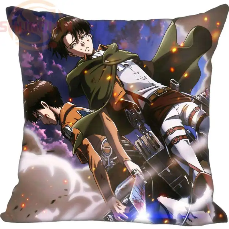 

New Attack on Titan Pillowcase Wedding Decorative Pillow Case Customize Gift For Pillow Cover 35X35cm,40X40cm(One Sides)
