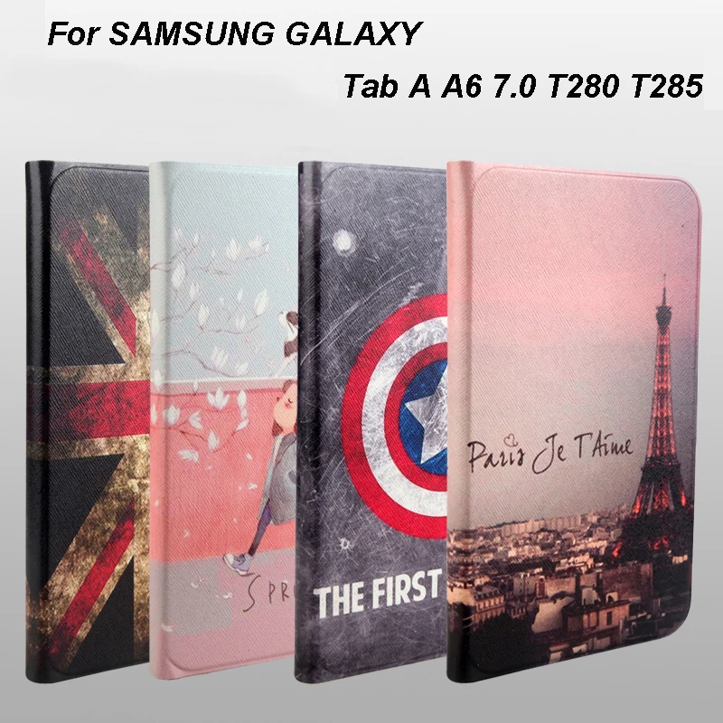 MLLSE модный тонкий кожаный смарт чехол для планшета Samsung Galaxy Tab A A6 7 0 T280 T285 SM с