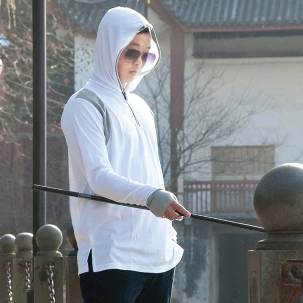 

NEW Mens Long Sleeves Tops Hoodie Sweatshirts Fishing Suit Zipper Outdoor Hoodies Autumn Sweatshirt Sun Protection Blouse Top