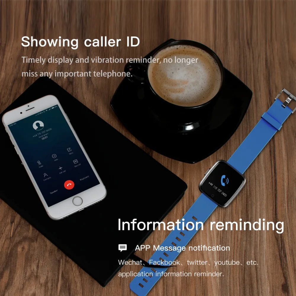 Fsoran Y7 Bluetooth Smartwatch сердечного ритма крови Давление монитор motion BT4.0