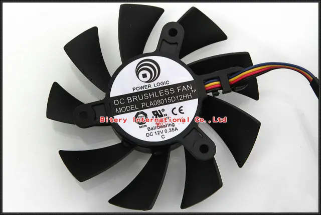 75 мм для сапфира AMD Radeon HD 6950 7790 7850 двойная Замена вентилятора 4Pin 0.35A обратите