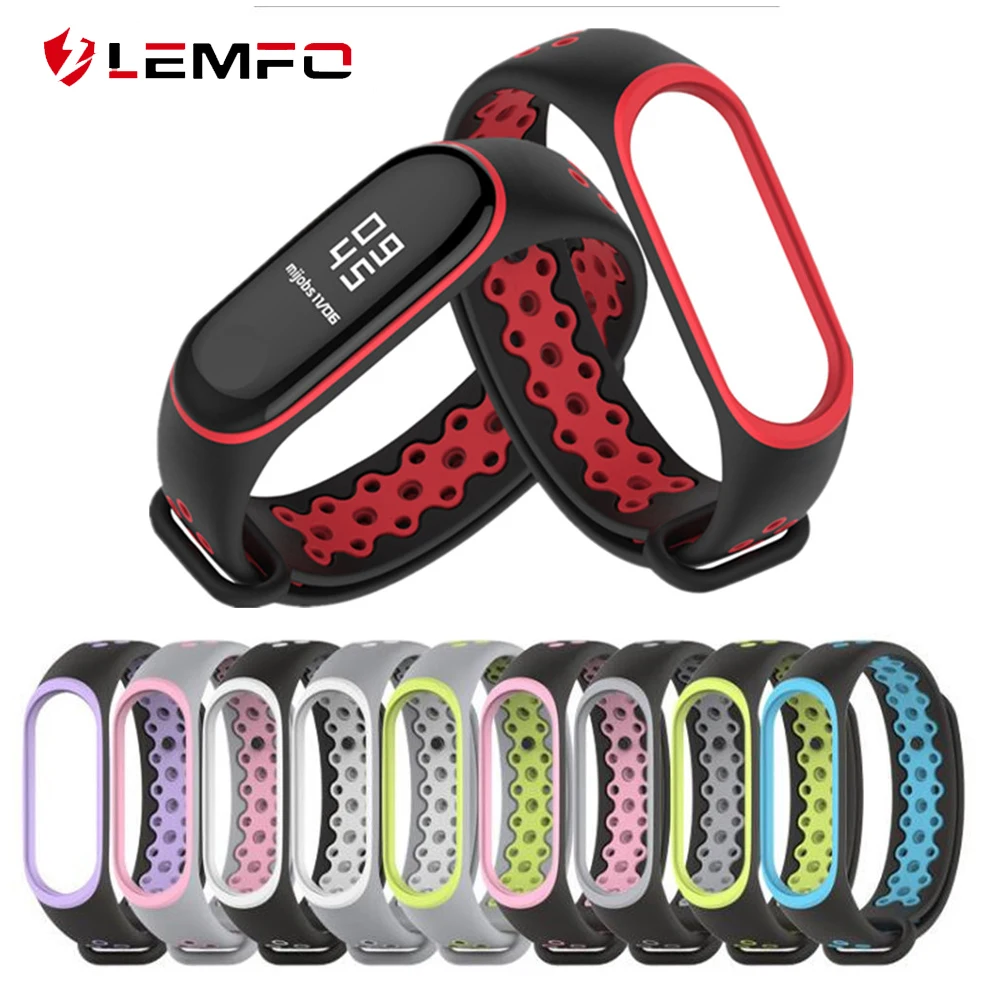 Mi Band 3 ремешок Спортивные Силиконовые часы-браслет на запястье mi band3 ремень