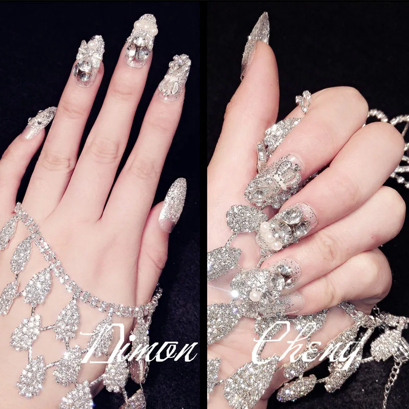 ФЛУОРЕСЦЕНТНОЕ синее стекло с острыми концами для дизайна ногтей/украшения