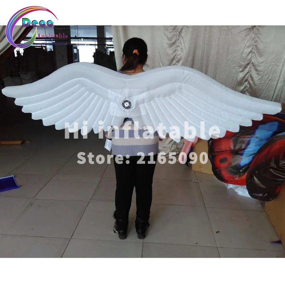2 м Широкий Ночной клуб события представление Костюм надувной белый угол крыло