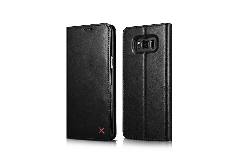 XOOMZ брендовый чехол-кошелек из натуральной кожи для Samsung Galaxy S8 Plus с магнитной