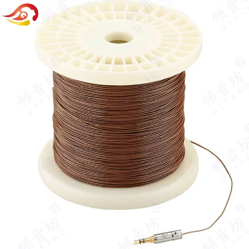 Copper QYFANG Профессиональный 1,2 м 1 сердечник кабель для обновления наушников 1 привод с эластичным держателем гибкий провод из ПВХ мягкий удлинитель - Цвет: Copper