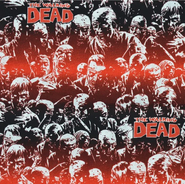 Террор Ходячие мертвецы кровавая Триллер черный зомби хлопчатобумажные швейные