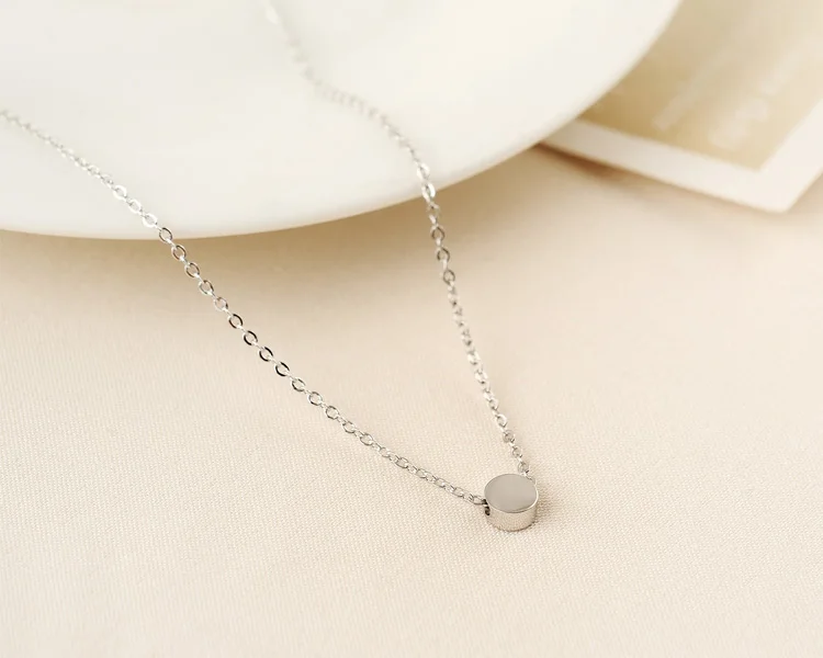 silver 3 цвета короткое ожерелье 316L титановая сталь Розовое золото и посеребренное модное женское ювелирное изделие подарок никогда не выцветает - Окраска металла: silver