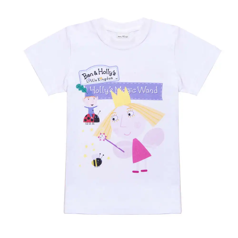 Летние футболки для девочек Ben and Holly хлопковая Детская футболка с коротким