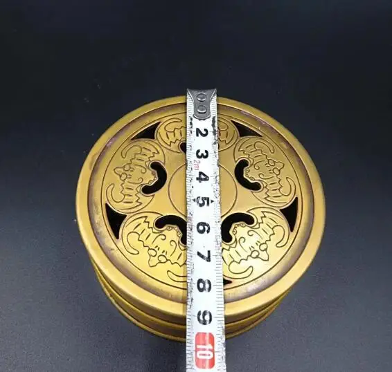 

China pure brass wufu linmen brass incense burner