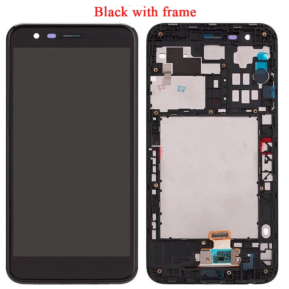 Для LG K10 2018 ЖК рамка сенсорный экран дигитайзер Датчик Стекло сборка для дисплей