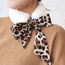Новинка 2019 шелковый шарф с леопардовым принтом женский теплые