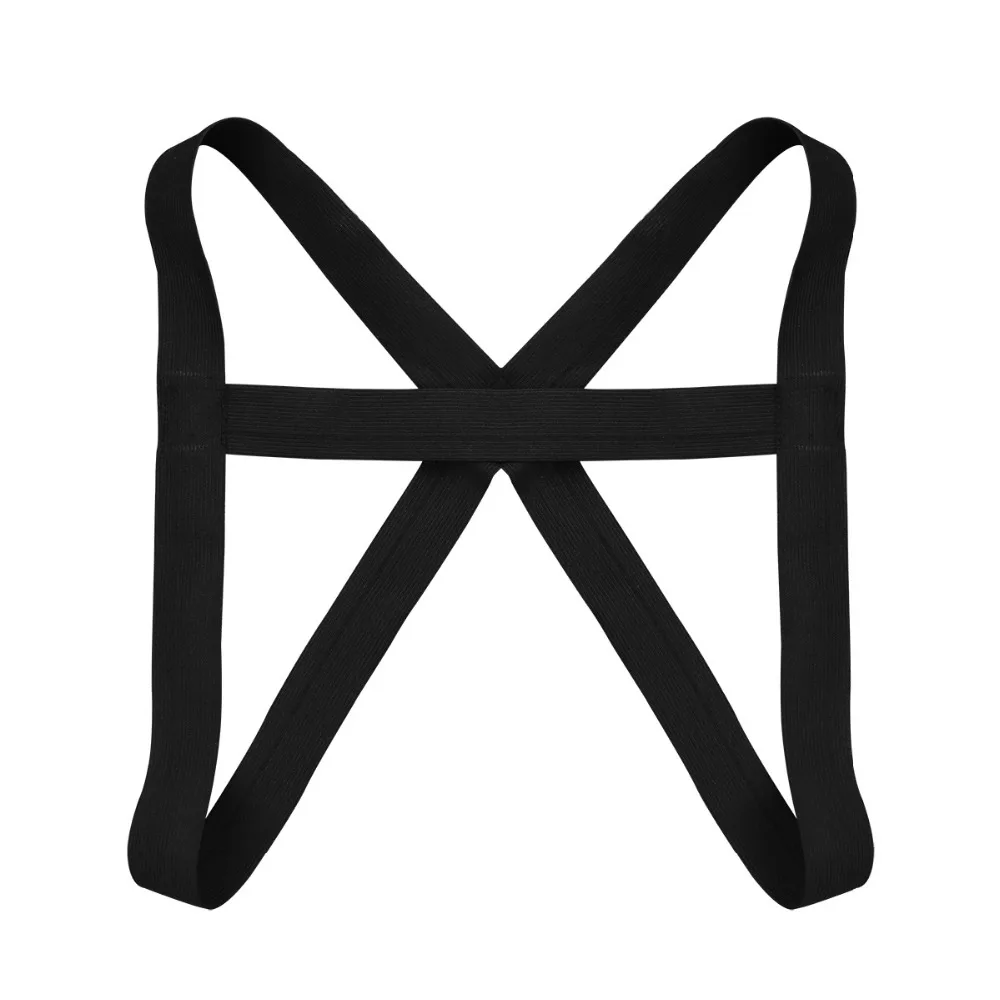 IEFiEL Мужская x-образная задняя эластичная плечевая Грудь Мышцы жгут ремень панк бондаж ремень хорошо мускулистый вид косплей костюмы