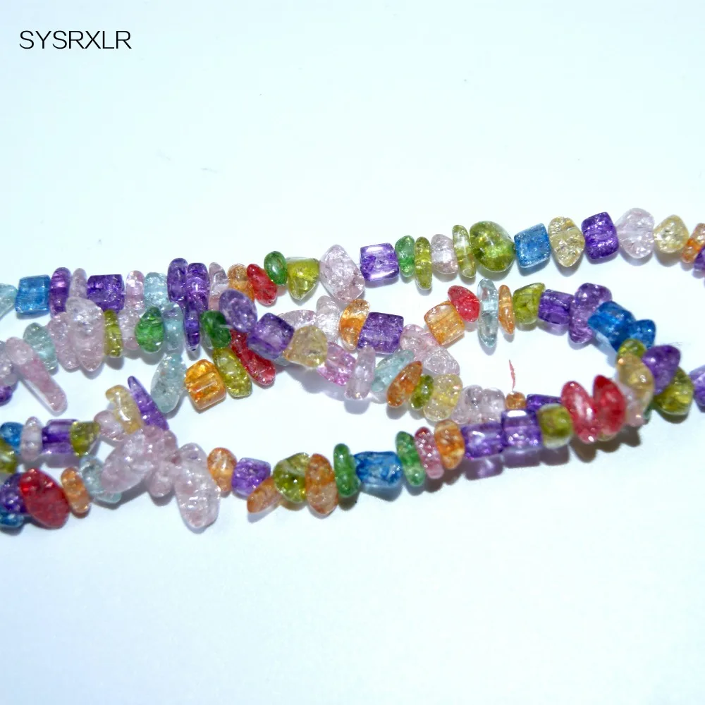 Кварцевые бусины для украшений сделай сам смешанные цвета форма гравия 5 8 мм