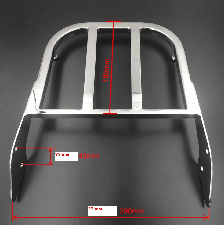 

Chrome Sissy Bar Luggage Rack For Honda ACE 1100 Sabre Tourer 95-10 /VLX 600 VLX600 98-07/ Spirit 750 01-08 /Aero 1100 98-02