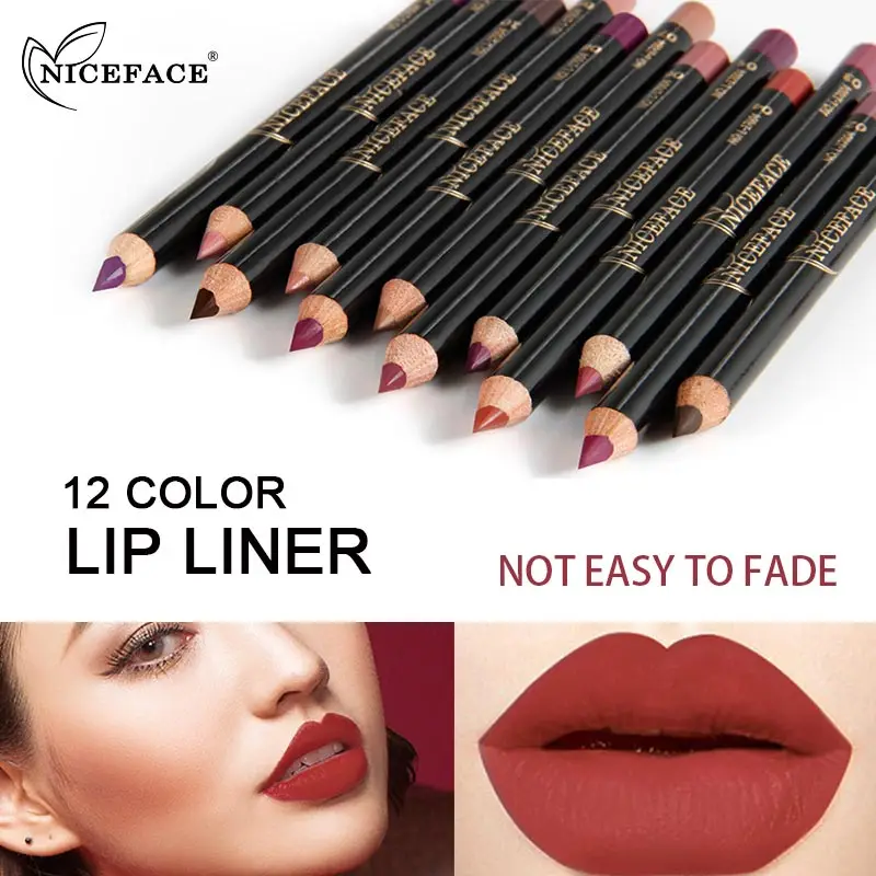 NICEFACE карандаш для губ помада Красота макияж Водонепроницаемый телесного цвета