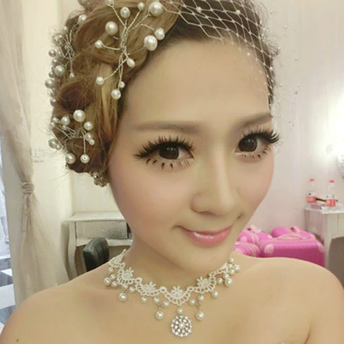 Кружевная повязка на голову Bluelans с искусственным жемчугом и цветами|floral