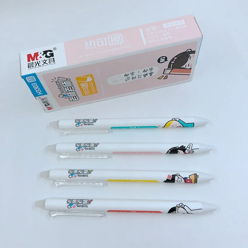 

(36 Pieces/Lot) Wholesale Cute Cartoon Heat Magic Erasable Pen For Kids Kawaii Gel Pens Blue Ink Korean School Stationery H3303