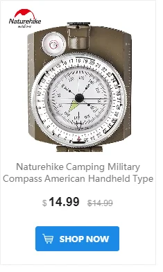 Naturehike золотой мини-Компас ручной тип военный серебристый компас геологический Компас для наружного кемпинга дикая выживания