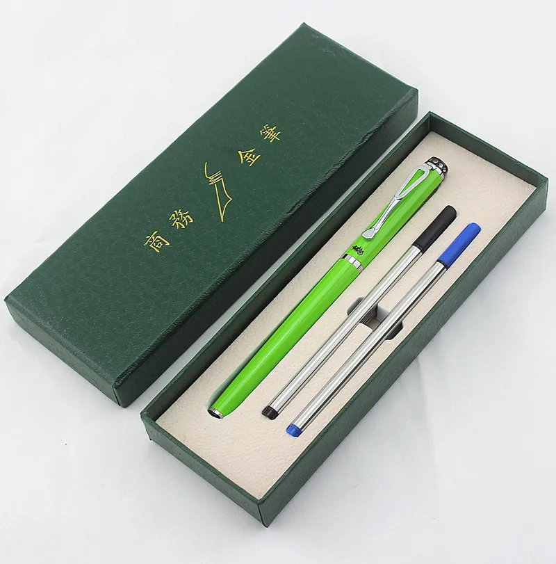 Jinhao 301 гладкий зеленый дополнительный тонкий наконечник 0 38 авторучка Роскошные