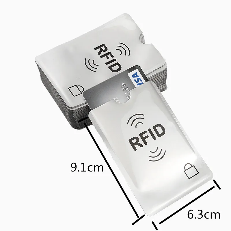 5 шт. Анти Rfid кошелек Блокировка ридер замок банк держатель для карт Id банковский чехол для карт Защита металлический кредитный держатель для карт Алюминий