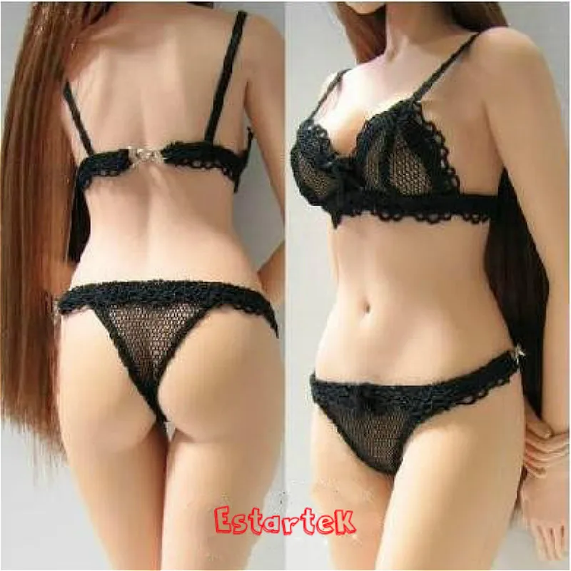 Estartek 1/6 сексуальное черное кружевное белье Для 12 дюймового Phicen Verycool Jiaoudoll Фигурка