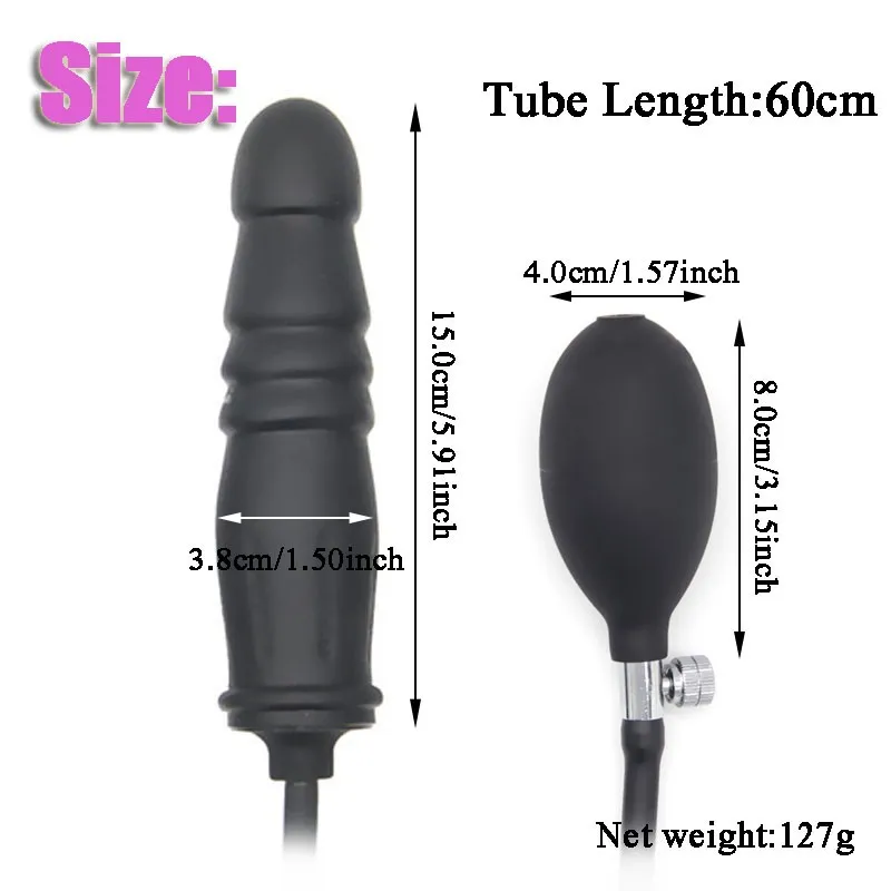 Фаллоимитатор анальная пробка для надувания Анальная расширяемый Силиконовый