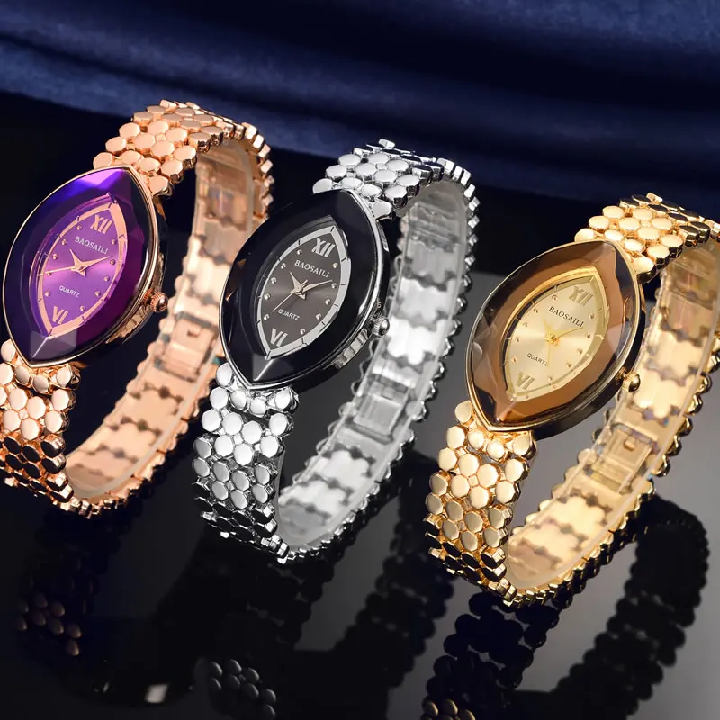 Бренд BAOSAILI золотые женские наручные часы в форме глаза Montre Femme | Наручные