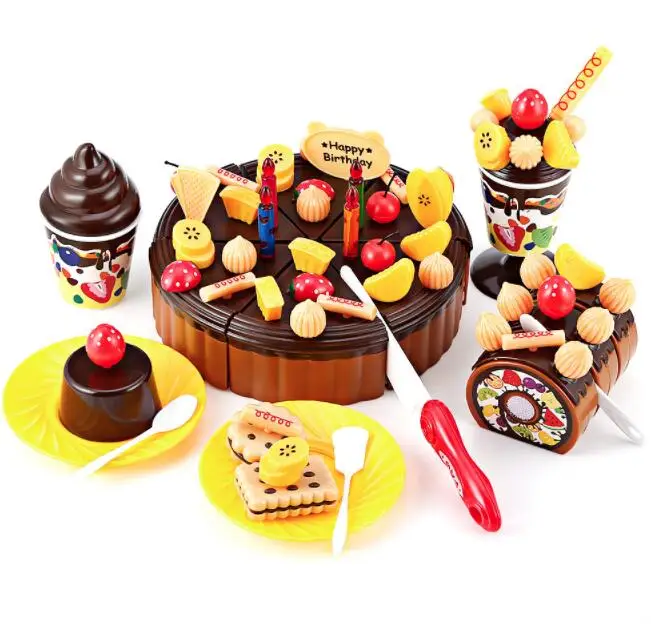 Темно-синий Baby Miniature Kitchen Plastic Pretend Play Food Children Toys With Music Light Kids Kitchen Cooking Toy Set For Girls Games Hot - Цвет: Темно-синий