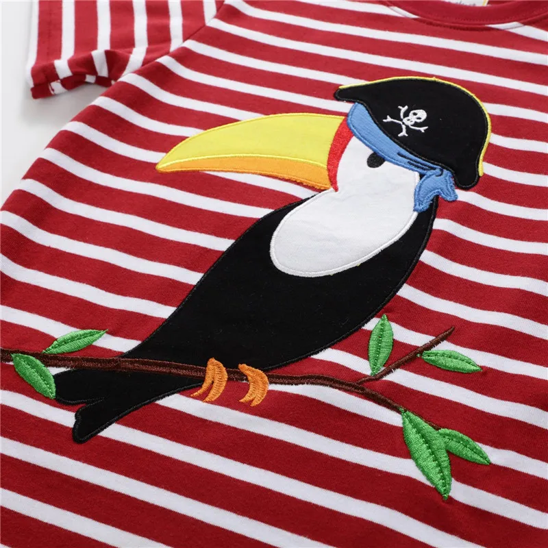 Футболка детская летняя хлопковая с аппликацией и коротким рукавом|Футболки для