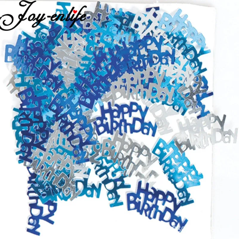 1 пакет Голубая металлическая вспышка Свадебное счастливое день рождения праздничное число конфетти декор стола Событие дня рождения и вечеринки.