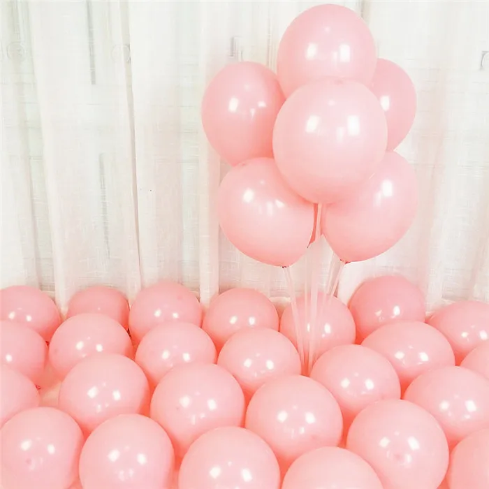 2.2g Maca D6 Pink 10pcs12inch Globos фиолетовый Макарон конфетти Латексный Шар С Днем Рождения украшения для детской свадьбы воздушный шар белый воздушный шар из фольги - Цвет: 2.2g Maca D6 Pink