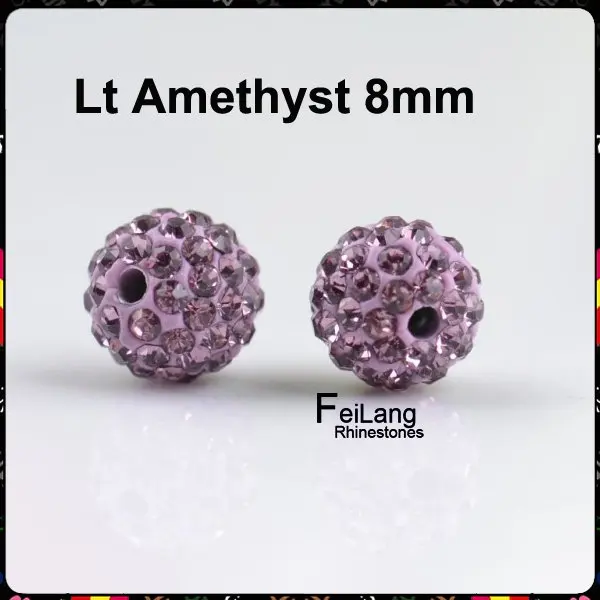 F860422 DIY 8 мм горный хрусталь дискотечный шар шамбалы бусины аметист браслет CPAM