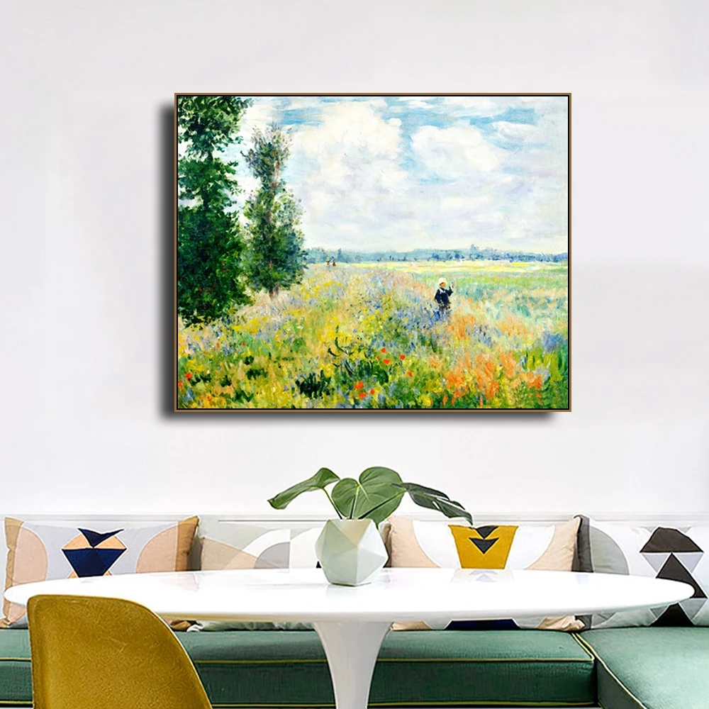 Поппи Филд от Monet холст живопись каллиграфия постер печать гостиная дом