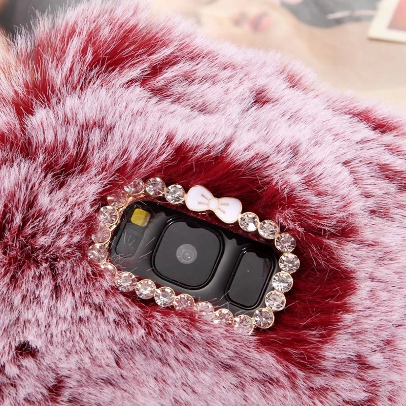 Winter Warm Hairy Phone Case For Samsung Galaxy A3 A5 A7 / 2017 Ultra Plush Rabbit Fur Plastic Coque Cover Long hair Shell |
