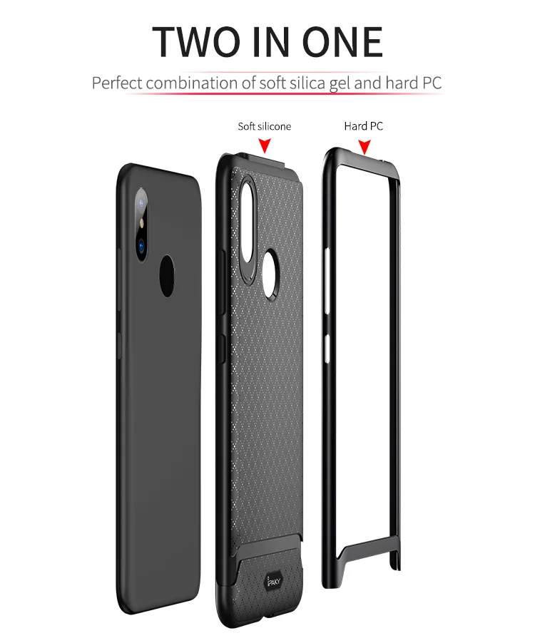 Оригинальный ipaky Classic 2 в 1 дизайнерский чехол для xiaomi mi 8 Силиконовая задняя и