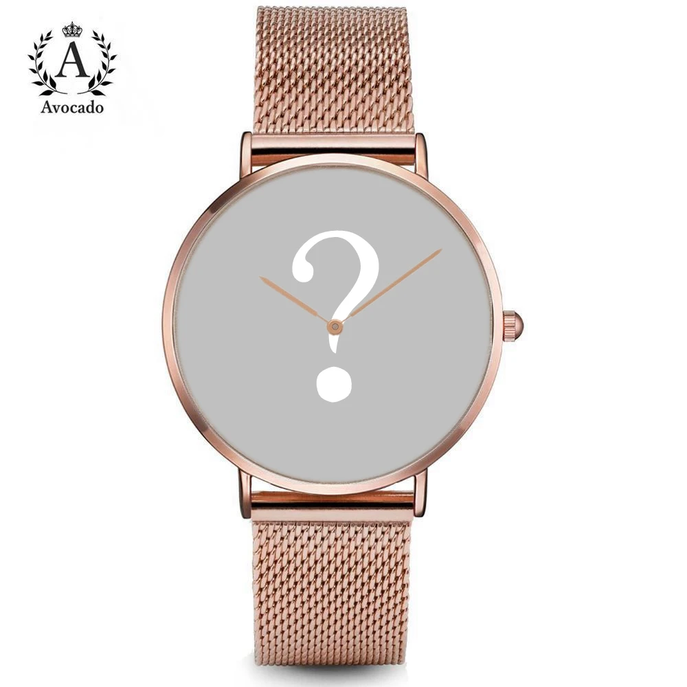 

Design Your Watch, Oem Custom, Print Pictures, Diy Photo Rose And Silver Mesh Belt Watchband Minimalist Quartz Movement