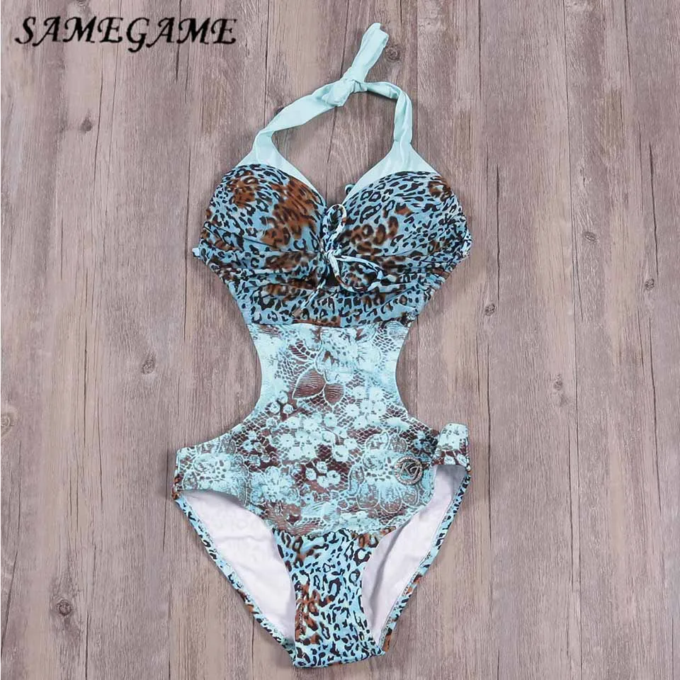 Женский цельный купальник SAMEGAME монокини купальный костюм новинка