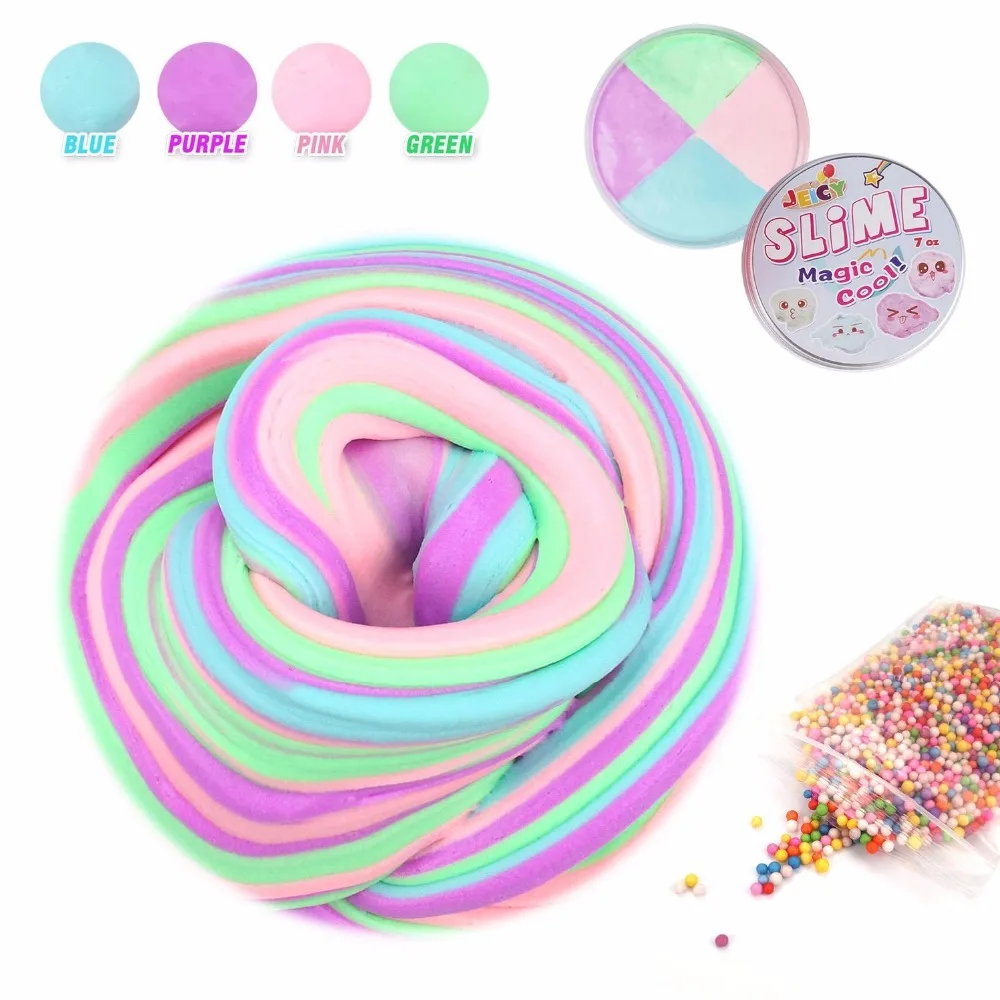 Pluffy слизи декомпрессия шлица грязи цвет соответствия DIY три цвета хлопка 200 мл |