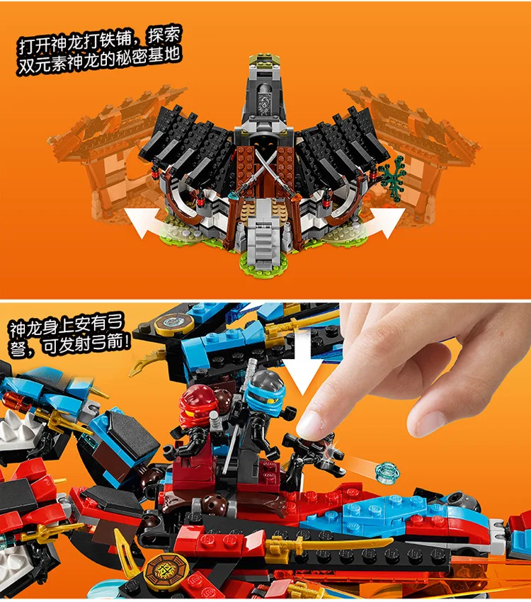 2017 NUEVOS Juguetes Dragon de Forjar Ninja 10584 Modelo совместимый с Ladrillos Bloques Construccion | Игрушки и хобби