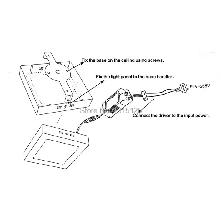 10 шт./лот 6 Вт квадратная поверхность монтируемая Светодиодная потолочная панель