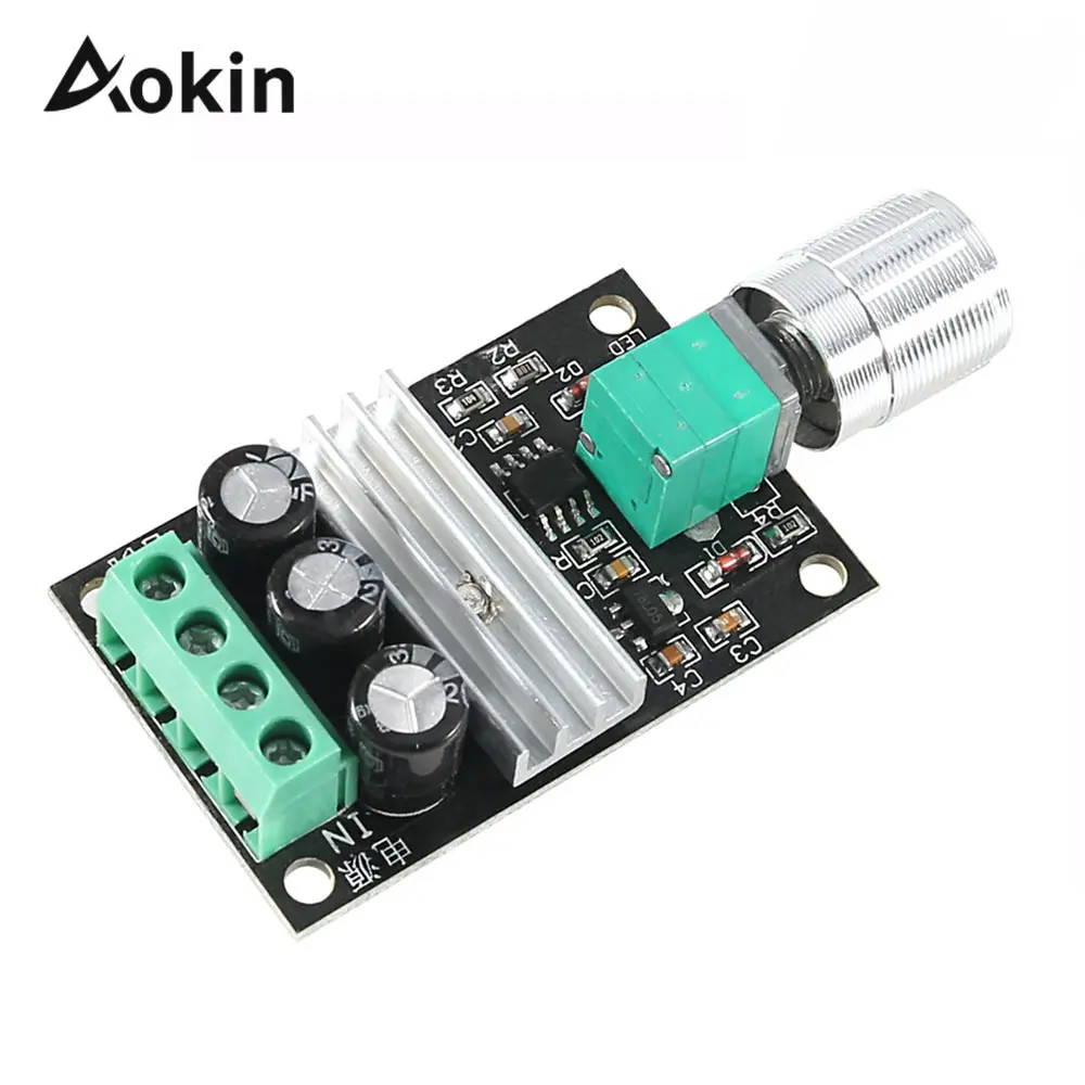 

Electronics PWM Motor Speed Control Switch Controller DC 6V 12V 24V 28V 3A Adjustable Duty Cycle 0%-100% Output Power Max 80W